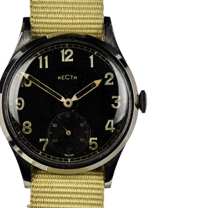 Recta DH - German Military Issued  - Scrubbed Caseback Markings - c.1940s