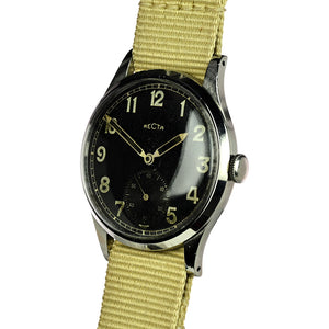 Recta DH - German Military Issued  - Scrubbed Caseback Markings - c.1940s