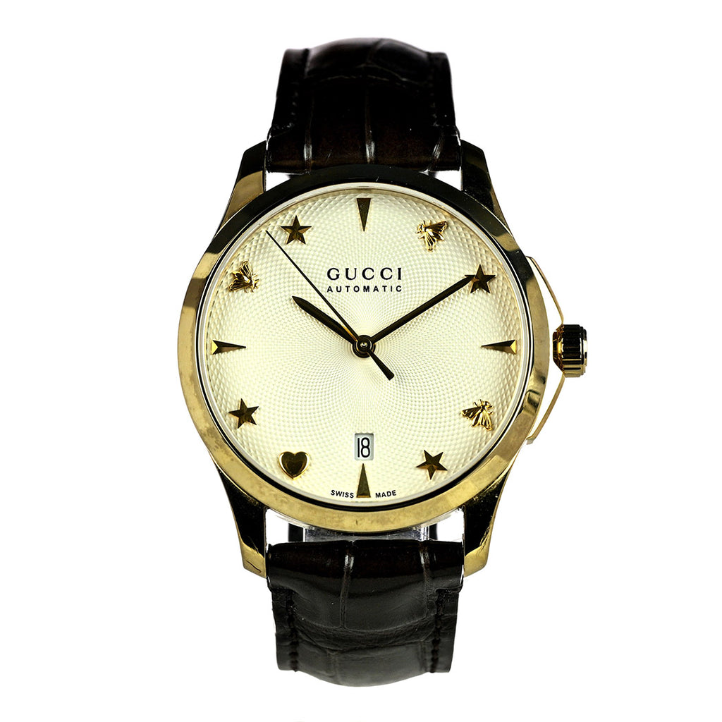 Gucci G-Timeless Automatic Gold Plated Dress Watch - c.2018