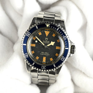 Tudor - Oyster Prince Submariner "Snowflake" - Blue Early 'Swiss' Dial with No Date - Model Refreference 7016/0