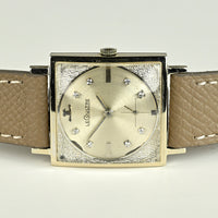 LeCoultre - 14K White Gold Dress Watch - Diamond Dot Dial - c.1960s