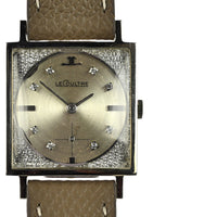LeCoultre - 14K White Gold Dress Watch - Diamond Dot Dial - c.1960s