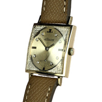 LeCoultre - 14K White Gold Dress Watch - Diamond Dot Dial - c.1960s