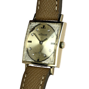 LeCoultre - 14K White Gold Dress Watch - Diamond Dot Dial - c.1960s