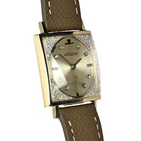 LeCoultre - 14K White Gold Dress Watch - Diamond Dot Dial - c.1960s
