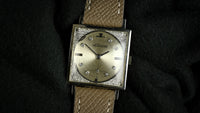 LeCoultre - 14K White Gold Dress Watch - Diamond Dot Dial - c.1960s