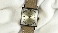 LeCoultre - 14K White Gold Dress Watch - Diamond Dot Dial - c.1960s
