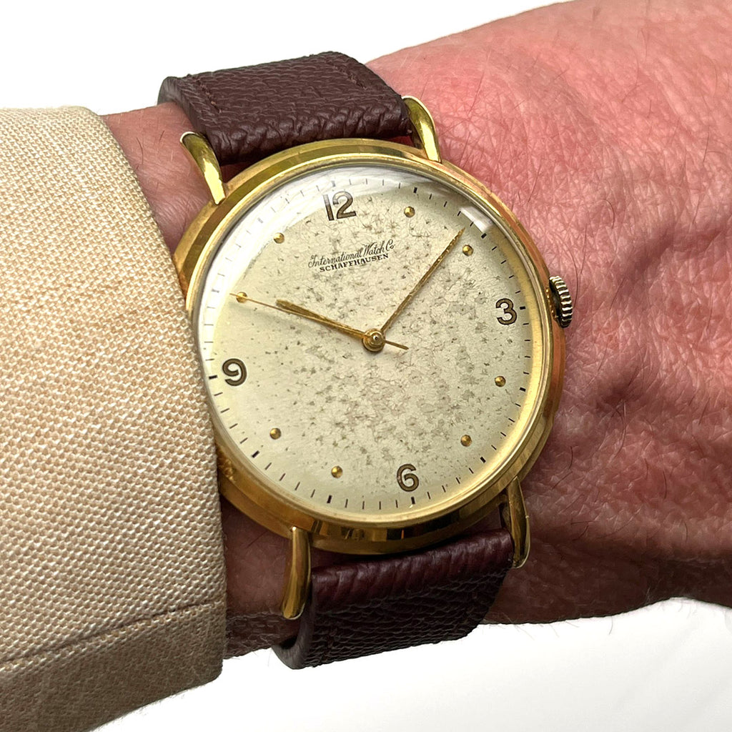 IWC Schaffhausen 18k Gold Oversized Dress Watch - Original Condition - c.1950s