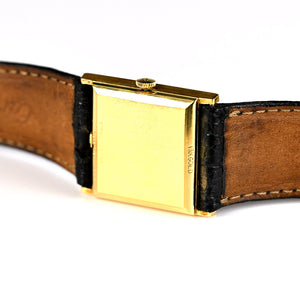 Universal Geneve Dual Signed Cartier Dial - 18k Gold Square Cased Dress Watch - c.1960s