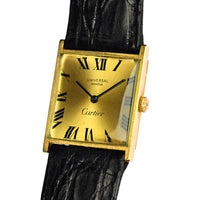 Universal Geneve Dual Signed Cartier Dial - 18k Gold Square Cased Dress Watch - c.1960s
