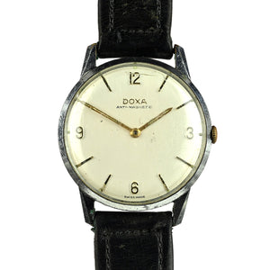 Doxa Anti-Magnetic Dress Watch - Steel Case - Gilt Furniture - c.1950s