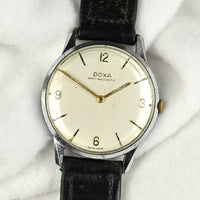 Doxa Anti-Magnetic Dress Watch - Steel Case - Gilt Furniture - c.1950s