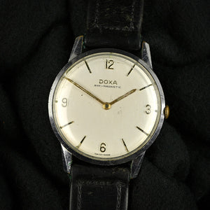 Doxa Anti-Magnetic Dress Watch - Steel Case - Gilt Furniture - c.1950s