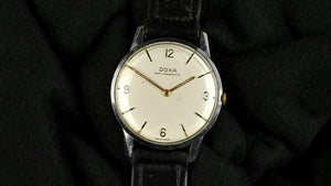 Doxa Anti-Magnetic Dress Watch - Steel Case - Gilt Furniture - c.1950s