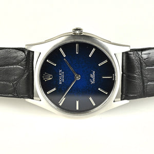 Rolex Cellini - Reference 3804 -  18k White Gold - Blue Dial - c.1975 - Mechanical Hand Wound Movement