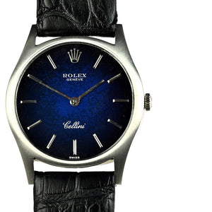 Rolex Cellini - Reference 3804 -  18k White Gold - Blue Dial - c.1975 - Mechanical Hand Wound Movement