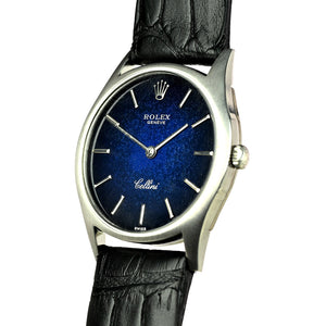 Rolex Cellini - Reference 3804 -  18k White Gold - Blue Dial - c.1975 - Mechanical Hand Wound Movement