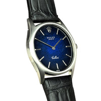 Rolex Cellini - Reference 3804 -  18k White Gold - Blue Dial - c.1975 - Mechanical Hand Wound Movement