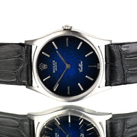 Rolex Cellini - Reference 3804 -  18k White Gold - Blue Dial - c.1975 - Mechanical Hand Wound Movement