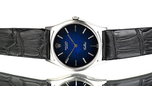 Rolex Cellini - Reference 3804 -  18k White Gold - Blue Dial - c.1975 - Mechanical Hand Wound Movement