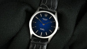 Rolex Cellini - Reference 3804 -  18k White Gold - Blue Dial - c.1975 - Mechanical Hand Wound Movement