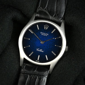 Rolex Cellini - Reference 3804 -  18k White Gold - Blue Dial - c.1975 - Mechanical Hand Wound Movement