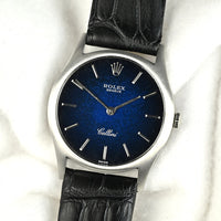 Rolex Cellini - Reference 3804 -  18k White Gold - Blue Dial - c.1975 - Mechanical Hand Wound Movement