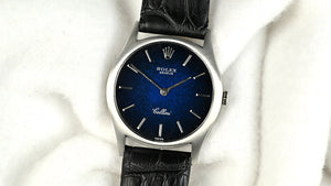 Rolex Cellini - Reference 3804 -  18k White Gold - Blue Dial - c.1975 - Mechanical Hand Wound Movement