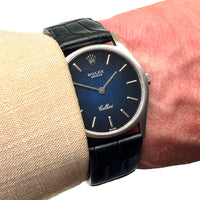 Rolex Cellini - Reference 3804 -  18k White Gold - Blue Dial - c.1975 - Mechanical Hand Wound Movement