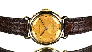 Jaeger LeCoultre Dress Watch in 9k Gold - Dennison Case - c.1953