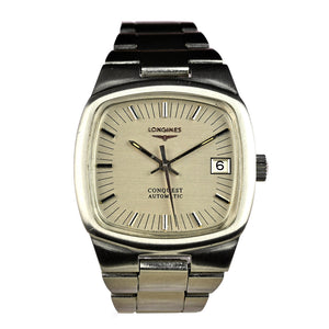 Longines Conquest Automatic TV Case - Model Ref: 1526-1 6651 - Integrated Bracelet - c.1979
