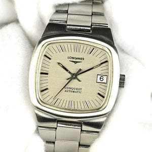 Longines Conquest Automatic TV Case - Model Ref: 1526-1 6651 - Integrated Bracelet - c.1979