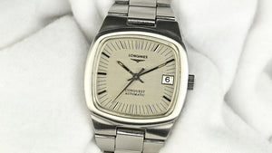 Longines Conquest Automatic TV Case - Model Ref: 1526-1 6651 - Integrated Bracelet - c.1979