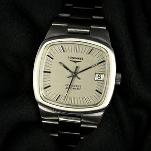 Longines Conquest Automatic TV Case - Model Ref: 1526-1 6651 - Integrated Bracelet - c.1979