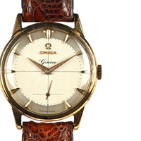 Omega 9k Gold Geneve Dress Watch - Model ref: 13332 - Cross Hair Dial - c.1950s