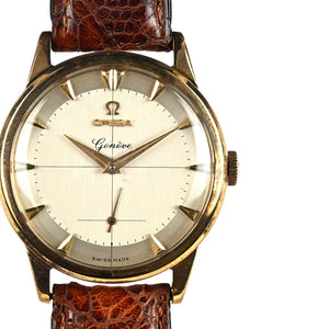 Omega 9k Gold Geneve Dress Watch - Model ref: 13332 - Cross Hair Dial - c.1950s