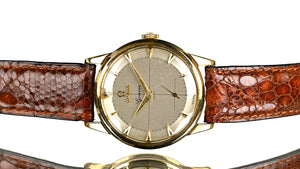 Omega 9k Gold Geneve Dress Watch - Model ref: 13332 - Cross Hair Dial - c.1950s