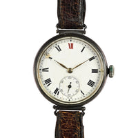 Longines Trench Style Watch with Anonymous Silver Enamel Dial - Longines Signed Movement - c.1926