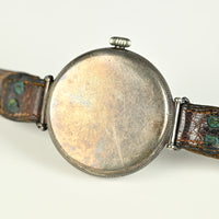 Longines Trench Style Watch with Anonymous Silver Enamel Dial - Longines Signed Movement - c.1926
