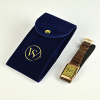 Eros 9k Gold Tank Cased Watch - Art Deco Style - 1941 Christmas Inscription - Hallmarked c.1939