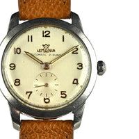 Lemania Automatic Military Style Watch - Stainless Steel - Original Condition - c.1950s