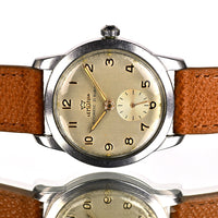 Lemania Automatic Military Style Watch - Stainless Steel - Original Condition - c.1950s