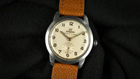 Lemania Automatic Military Style Watch - Stainless Steel - Original Condition - c.1950s