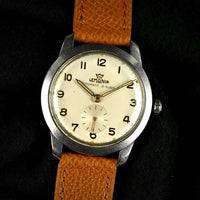 Lemania Automatic Military Style Watch - Stainless Steel - Original Condition - c.1950s