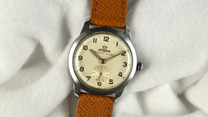 Lemania Automatic Military Style Watch - Stainless Steel - Original Condition - c.1950s