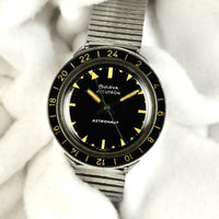 Bulova Accutron Astronaut with Black 24 hr Bezel - Mint Condition - Box, Papers and Original Purchase Receipt -1983
