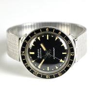 Bulova Accutron Astronaut with Black 24 hr Bezel - Mint Condition - Box, Papers and Original Purchase Receipt -1983