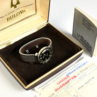Bulova Accutron Astronaut with Black 24 hr Bezel - Mint Condition - Box, Papers and Original Purchase Receipt -1983