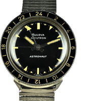 Bulova Accutron Astronaut with Black 24 hr Bezel - Mint Condition - Box, Papers and Original Purchase Receipt -1983