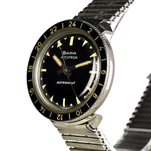 Bulova Accutron Astronaut with Black 24 hr Bezel - Mint Condition - Box, Papers and Original Purchase Receipt -1983